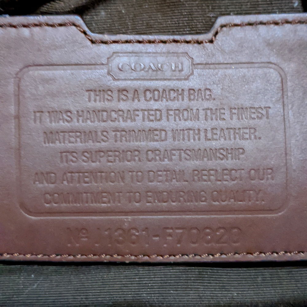 Coach Canvas Messenger Bag - Orange - Picture 5 of 5